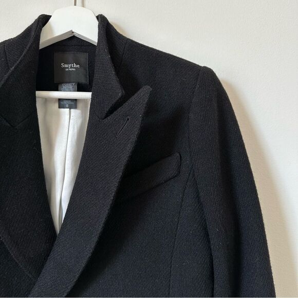 Smythe Black Wool Blend Button Down Blazer Size 8 - Picture 7 of 11
